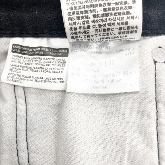 Levi's Men's Black Relaxed Straight Leg Jeans Size 36x32 - Picture 5 of 6